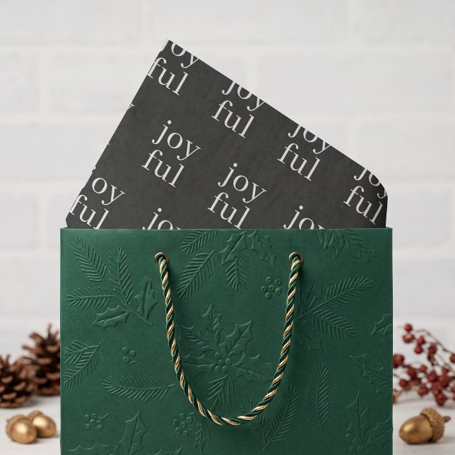 Papel De Seda Natal Personalizado Alegre (Joyful Christmas Personalized Tissue Paper by Ricaso. A great way to wrap your holiday gifts)