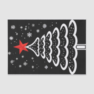 Papel De Seda Natal preto e vermelho