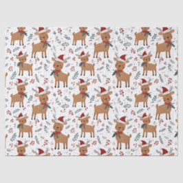 Papel De Seda Natal Rena Gordinho Retro