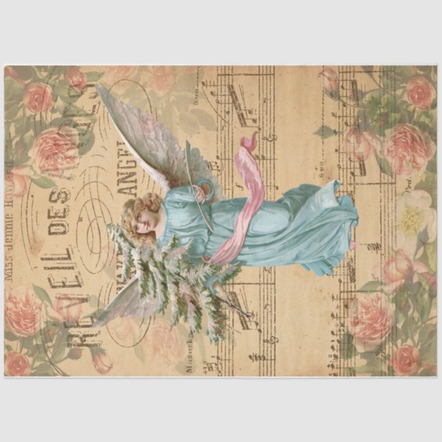 Papel De Seda Natal Rosa (Frente )