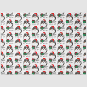 Papel De Seda Natal Santa Hat Pomeranian (tricolor)