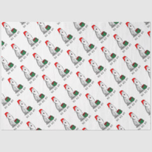 Papel De Seda Natal Santa Hat Siberian Husky (prateado)