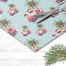 Papel De Seda Natal Tropical de Santa