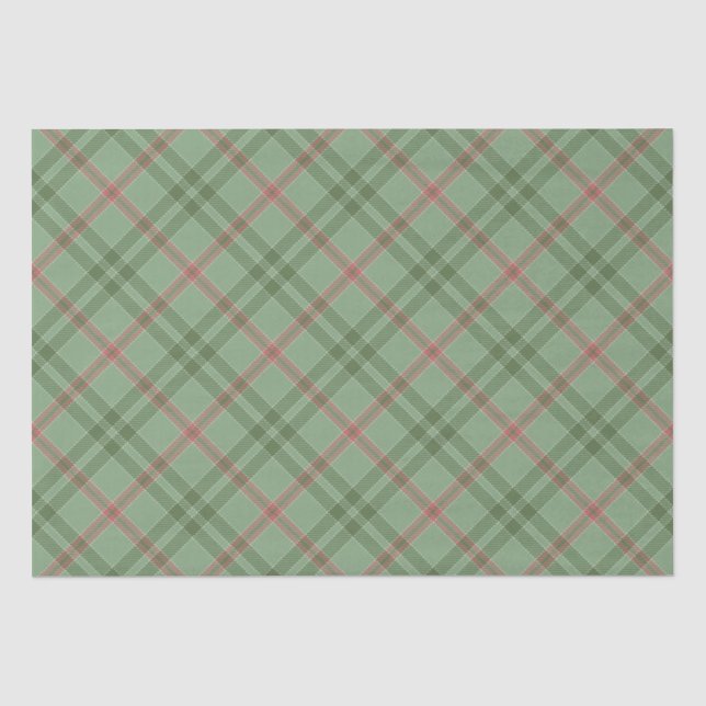 Papel De Seda Natal Verde Nostálgico (Frente )