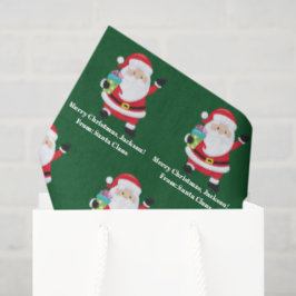 Papel De Seda Natal Verde para Crianças Personalizadas do Papai 