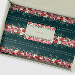 Papel De Seda Natal verde tradicional Feriado botânico de Natal