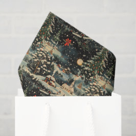 Papel De Seda Natal Vintage Festa