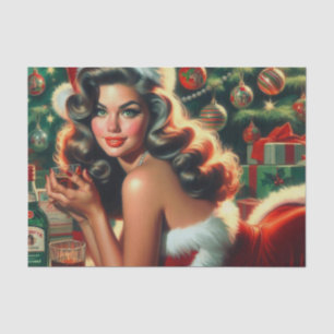 Papel De Seda Natal vintage Girl