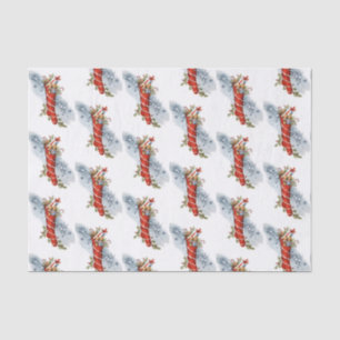 Papel De Seda Natal vintage que armazena o tecido do partido do