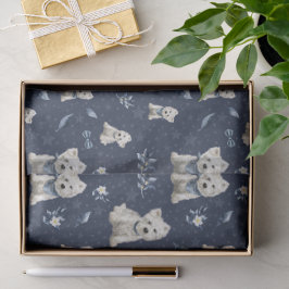 Papel De Seda Natal White Westie