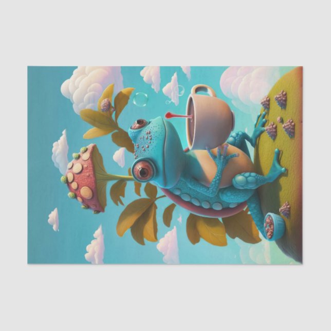 Papel De Seda Nathaniel Bebe Café, Lizard (Frente )