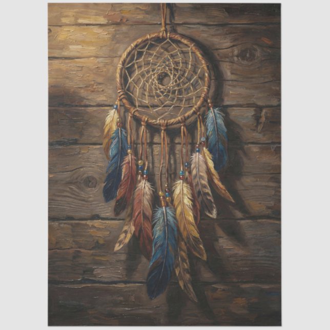 Papel De Seda Native American Dream Catcher Decoupage (Frente )