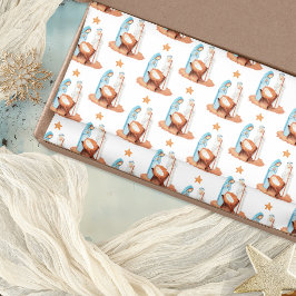 Papel De Seda Natividade Cena Padrão Mary Joseph Jesus Natal