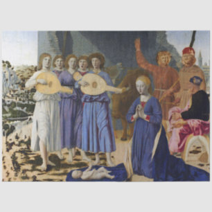 Papel De Seda NATIVIDADE DE JESUS, ANJOS por PIERO DELLA FRANCES