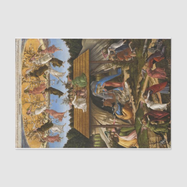 Papel De Seda Natividade Mística, 1500 por Sandro Botticelli (Frente )