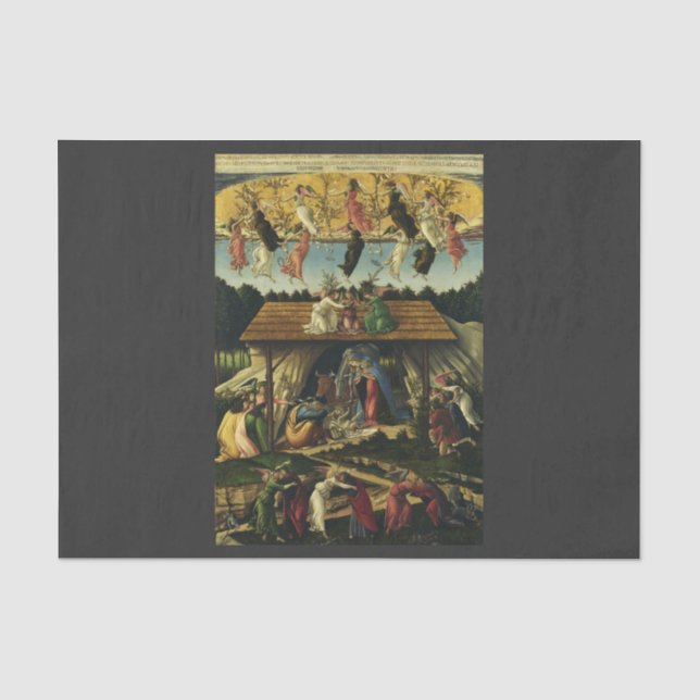 Papel De Seda Natividade Mística por Sandro Botticelli (Frente )