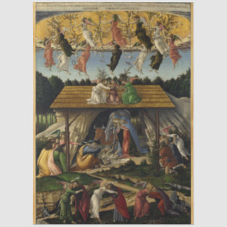 Papel De Seda NATIVIDADE MÍSTICA por Sandro Botticelli ,Natal