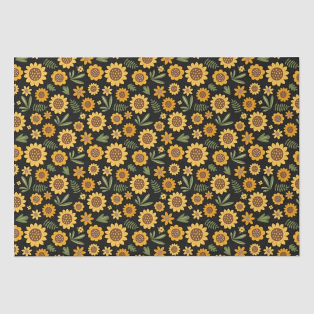Papel De Seda Natureza Cair Girassol (Frente )