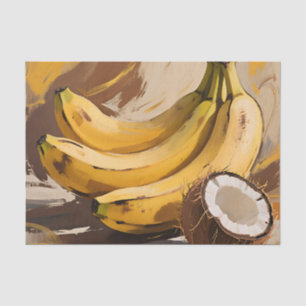 Papel De Seda Natureza-Morta de Bananas Coco
