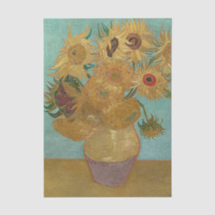 Papel De Seda Natureza Morta: Vaso com Doze Girassóis Van Gogh