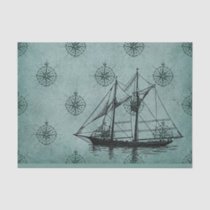 Papel De Seda Náutico do navio de colheita