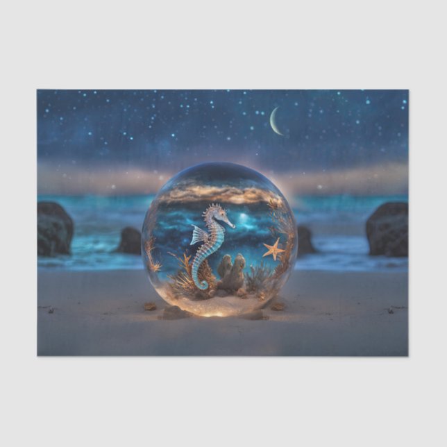 Papel De Seda Náutico do Starfish do cavalo (Frente )