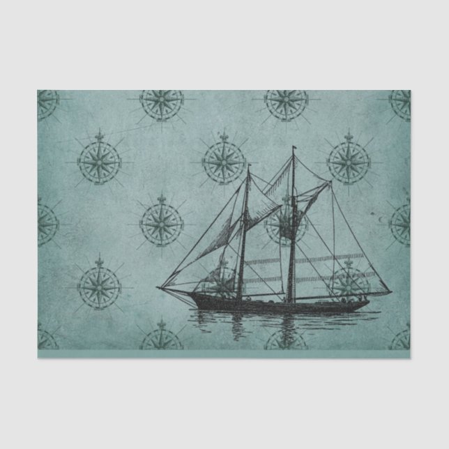 Papel De Seda Naval de Navio Antigo (Frente )