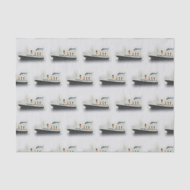 Papel De Seda Navio de Desnuvem de Cinzas de Iceberg Titanic (Frente )