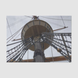 Papel De Seda navio de navegação do ninho de corvos