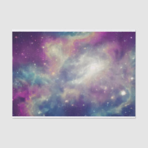 Papel De Seda Nebulosa Cósmica Violeta Azul Violeta