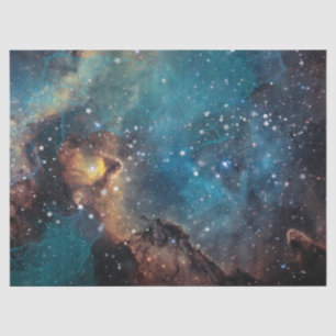 Papel De Seda Nebulosa da Nuvem Azul Rusty