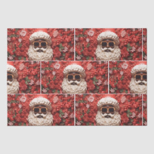 Papel De Seda Negra Papai Noel Melanina no Natal, Rua 3D. Nick