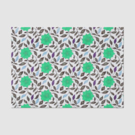 Papel De Seda Neo Mint Estilo de Vintage China Papoila Padrão Fl