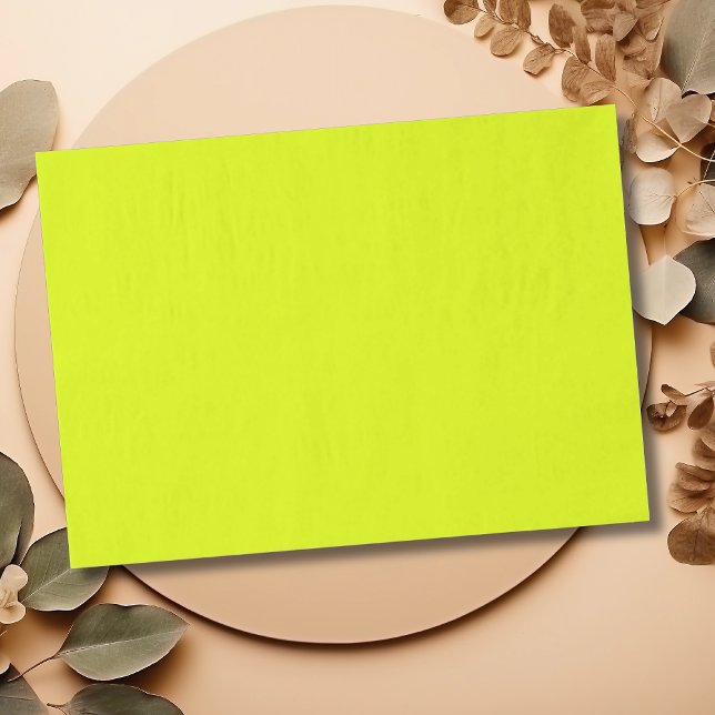 Papel De Seda Neon Chartreuse Sólido Cor | Cor da tendência (Criador carregado)