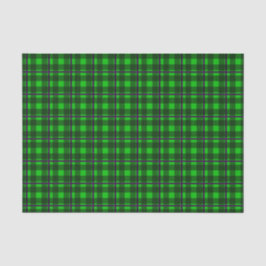 Papel De Seda Neon Green & Purple Tartan 01