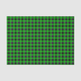 Papel De Seda Neon Green & Purple Tartan 02