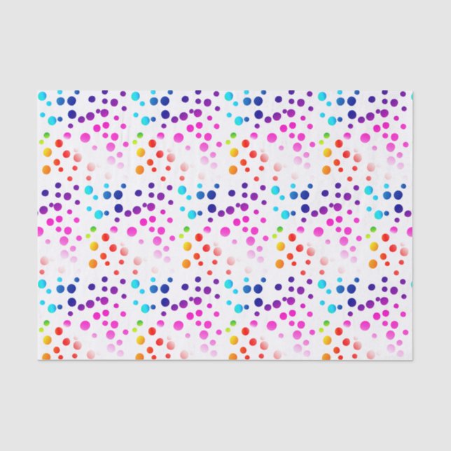 Papel De Seda Neon Rainbow Bolinhas (Frente )
