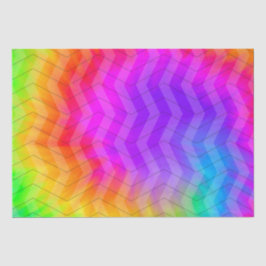 Papel De Seda Neon Rainbow Herringbone Gift Bag