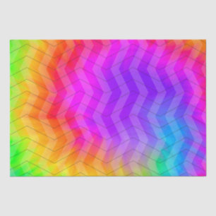 Papel De Seda Neon Rainbow Herringbone Gift Bag