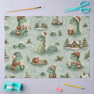 Papel De Seda Nessie do Natal Monstro do Lago Ness Aconchegante