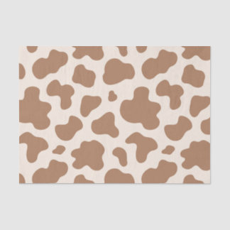 Papel De Seda Neutral Cow Print Western Cowboy Beige Brown
