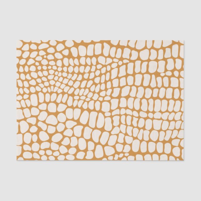 Papel De Seda Neutral Snake Skin Print Decoupage (Frente )