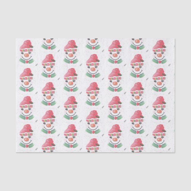 Papel De Seda Neve com Boné Vermelho (Frente )