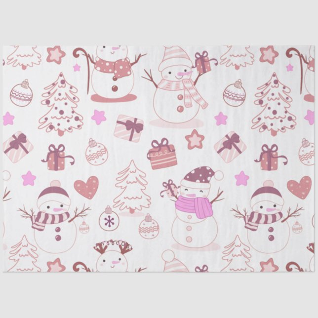 Papel De Seda Neves Árvores de Natal Ornamentos Copos Natal (Frente )