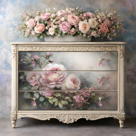 Papel De Seda Névoa Rosa Aurora Decoupage