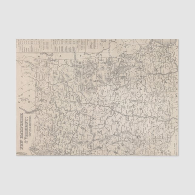 Papel De Seda New Hampshire e Vermont (Frente )