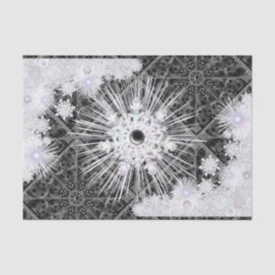 Papel De Seda Nexo preto de rendas cerâmicas e floco de neve