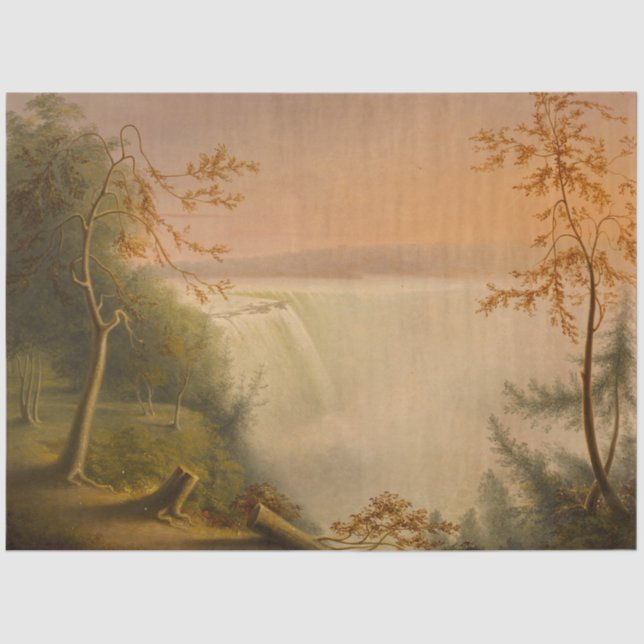 Papel De Seda Niagara Falls (Faixas de Ferradura) (Rembrandt Pea (Frente )