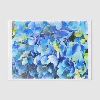Papel De Seda Nikko Blue Hydrangea Watercolor