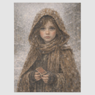 Papel De Seda niña y caja de cerillas